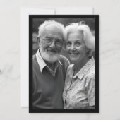 Exquisite Black White Elegant Wedding Anniversarie Kaart (Achterkant)