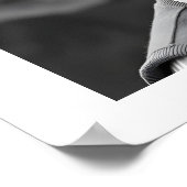 Exquisite Black White Elegant Wedding Anniversarie Poster (Hoek)