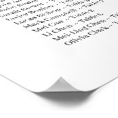 Exquisite Black White Elegant Wedding Anniversarie Poster (Hoek)