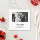 Exquisite Black White Elegant Wedding Anniversarie Servet (Insitu)