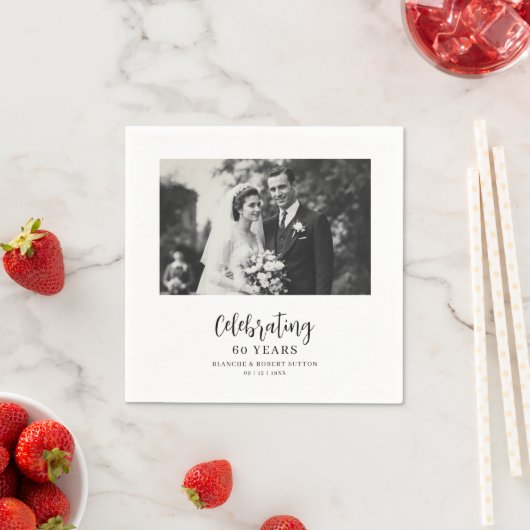 Exquisite Black White Elegant Wedding Anniversarie Servet (Insitu)