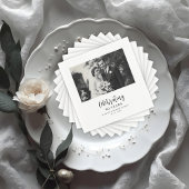 Exquisite Black White Elegant Wedding Anniversarie Servet