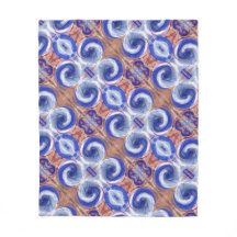 Exquisite blauw rolgolven ontwerp ventilatortas