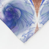 Exquisite blauw rolgolven ontwerp ventilatortas fleece deken (Hoek)