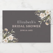 Exquisite Bloom Boho Bridal Shower Sparkling Wijnetiket (Enkel label)