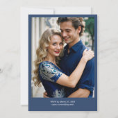 Exquisite Blue & Green Peacock Watercolor Photo  Kaart (Achterkant)