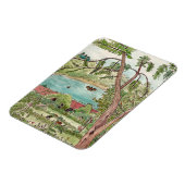 Exquisite botanische tuinoasis-Waterverf Magneet (Linkerzijde)