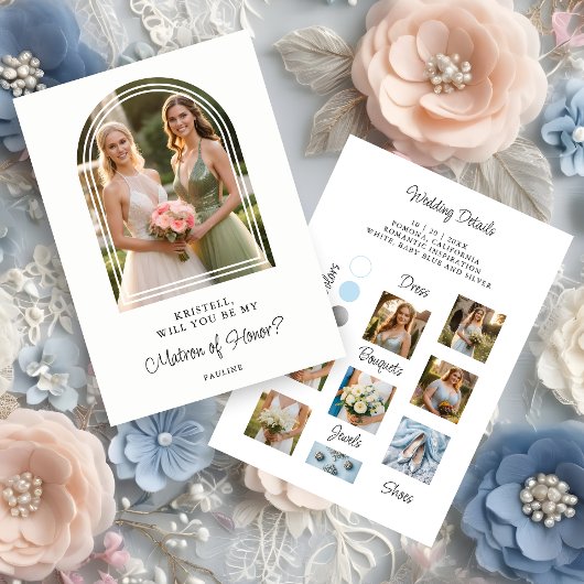 Exquisite Chic Arch Photo Matron Honor Info