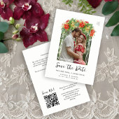 Exquisite Chic Botanical Arch Frame Photo Wedding  Save The Date