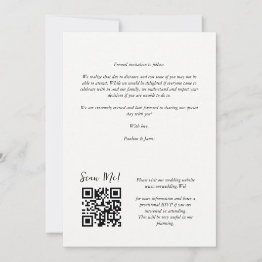 Exquisite Chic Botanical Arch Frame Photo Wedding  Save The Date (Achterkant)