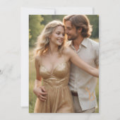 Exquisite Chic Minimalist Gold Wedding Initials Kaart (Voorkant)