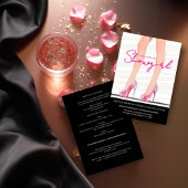 Exquisite Chic Showgirl Fun Bachelorette Weekend Kaart