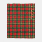 Exquisite Christmas Tartan Merry Christmas Fleece Deken (Voorkant)