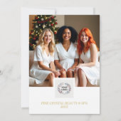 Exquisite Christmas Wreath Heart-Shape Floral  Feestdagenkaart (Achterkant)