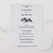 Exquisite Cool Rustic Mountains Photo in Grey Folie Uitnodiging (Achterkant)