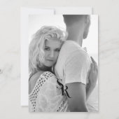 Exquisite Elegant Minimalist Black & White Wedding Save The Date (Achterkant)