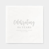 Exquisite Elegant Wedding Anniversarie Calligraphy Folie Servetten (Voorkant)