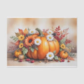 Exquisite Fall Pumpkins Wildflowers and Autumn Tissuepapier (Voorkant)