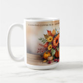 Exquisite Fall Pumpkins Wildflowers Custom Name Koffiemok (Links)