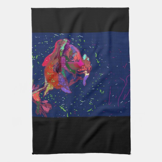 Exquisite Floral Art Kitchen Towel Theedoek (Verticaal)