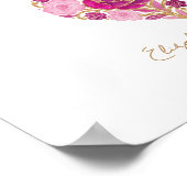 Exquisite Floral Heart Loving Memory Reserved Seat Poster (Hoek)