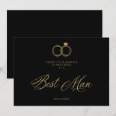 Exquisite Gold Wedding Rings Trendy Best Man  (Voorkant / Achterkant)