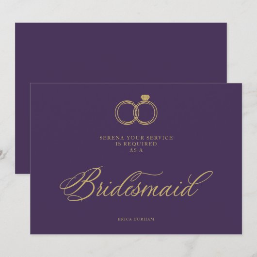 Exquisite Gold Wedding Rings Trendy Bridesmaid (Voorkant / Achterkant)