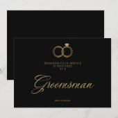 Exquisite Gold Wedding Rings Trendy Groomsman  (Voorkant / Achterkant)