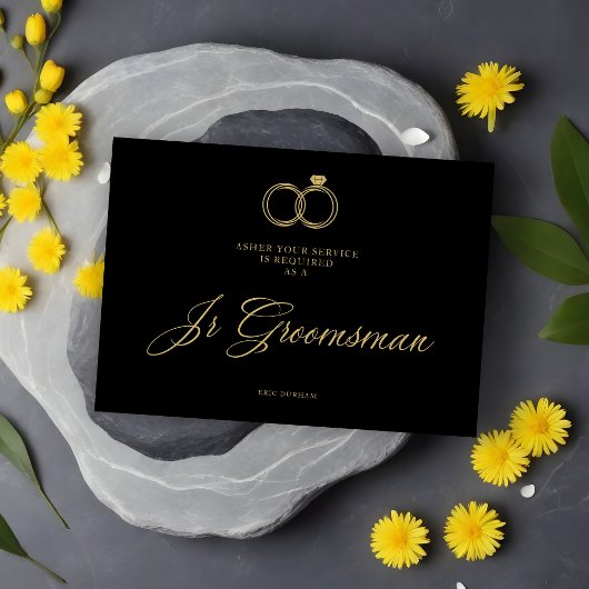 Exquisite Gold Wedding Rings Trendy Jr. Groomsman