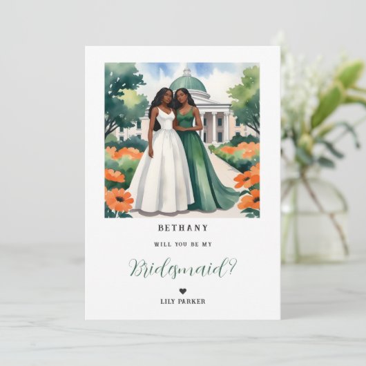 Exquisite Green 2 Afro American Girls Proposal (Staand voorkant)