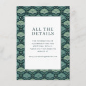 Exquisite Green Floral Pattern Informatiekaartje (Voorkant)