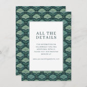 Exquisite Green Floral Pattern Informatiekaartje (Voorkant / Achterkant)