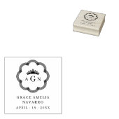 Exquisite Intricate Ornate Floral Princess Tiara Rubberstempel (Gestempeld)