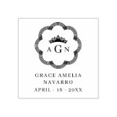 Exquisite Intricate Ornate Floral Princess Tiara Rubberstempel (Afrduk)