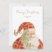 Exquisite Luxury Christmas Cute Santa Claus Feestdagenkaart (Voorkant)