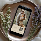 Exquisite Minimalist Wedding Botanical Monogram Kaart