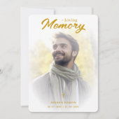 Exquisite Minimalist White Gold Gradient Photo Kaart (Voorkant)