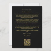 Exquisite Modern Faux Golden Abstract Photo Save The Date (Achterkant)