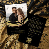 Exquisite Modern Faux Golden Abstract Photo Save The Date