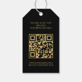 Exquisite Modern Golden Abstract Geometric Shape Cadeaulabel (Achterkant)