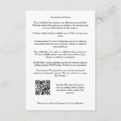 Exquisite Modern Golden Abstract Geometric Shape Informatiekaartje (Achterkant)