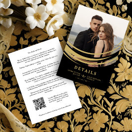 Exquisite Modern Golden Abstract Geometric Shape Informatiekaartje