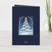 Exquisite Ornate Christmas Yule Tree Feestdagen Kaart (Achterkant)