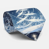 Exquisite Ornate Christmas Yule Tree Stropdas (Opgerold)