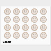 Exquisite Pastel Floral Pattern Ronde Sticker (Vel)