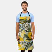 Exquisite pattern with yellow bergamot fruits, cit schort (Gedragen)