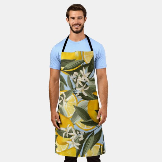 Exquisite pattern with yellow bergamot fruits, cit schort (Gedragen)