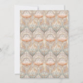 Exquisite Peach Floral Pattern Kaart (Achterkant)
