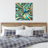 Exquisite Peacock Design Canvas Art (Insitu (Slaapkamer))