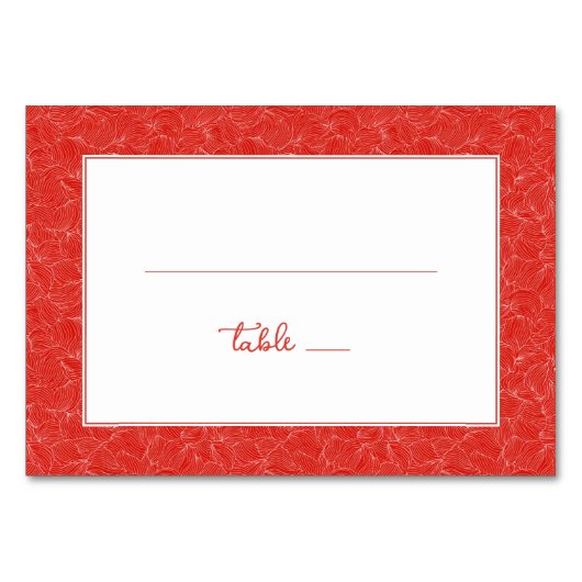 Exquisite Red Floral Border Kaart (Voorkant)